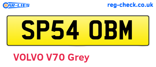 SP54OBM are the vehicle registration plates.
