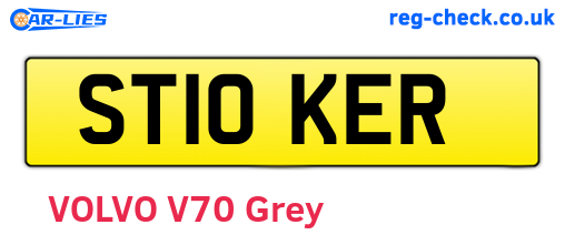 ST10KER are the vehicle registration plates.