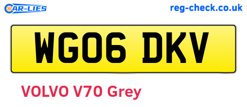 WG06DKV are the vehicle registration plates.