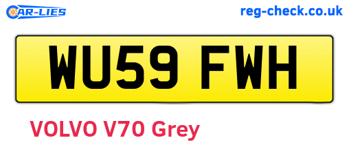 WU59FWH are the vehicle registration plates.