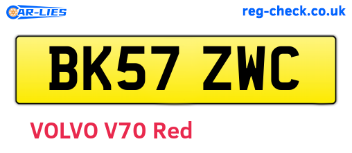 BK57ZWC are the vehicle registration plates.