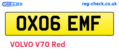 OX06EMF are the vehicle registration plates.