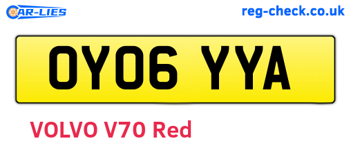 OY06YYA are the vehicle registration plates.