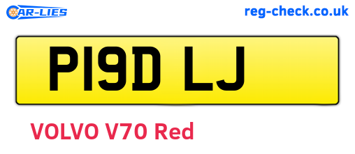 P19DLJ are the vehicle registration plates.