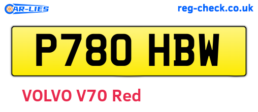 P780HBW are the vehicle registration plates.