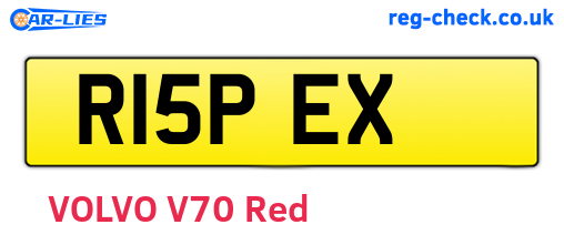 R15PEX are the vehicle registration plates.