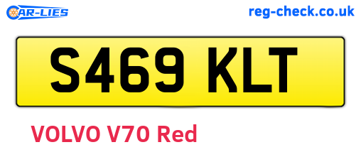 S469KLT are the vehicle registration plates.