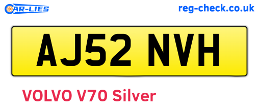 AJ52NVH are the vehicle registration plates.