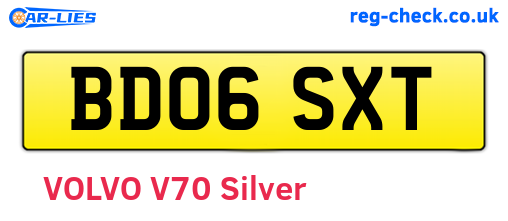 BD06SXT are the vehicle registration plates.