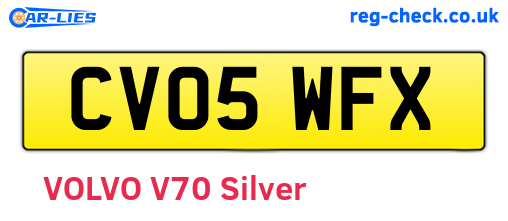 CV05WFX are the vehicle registration plates.