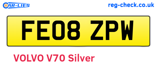 FE08ZPW are the vehicle registration plates.
