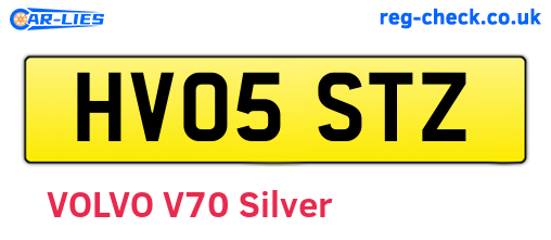 HV05STZ are the vehicle registration plates.