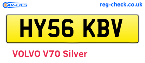 HY56KBV are the vehicle registration plates.