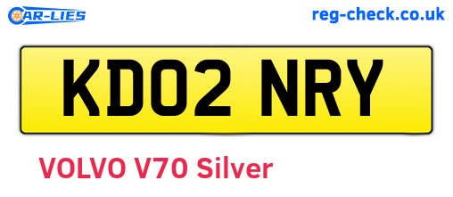 KD02NRY are the vehicle registration plates.
