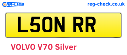 L50NRR are the vehicle registration plates.