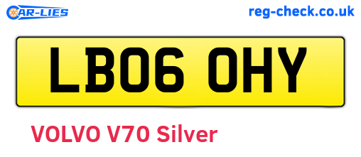 LB06OHY are the vehicle registration plates.