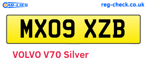 MX09XZB are the vehicle registration plates.