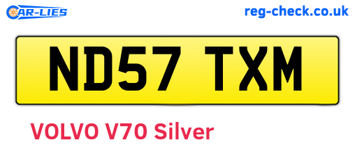 ND57TXM are the vehicle registration plates.
