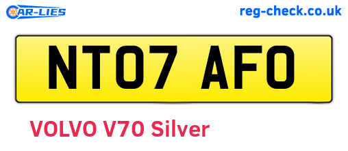 NT07AFO are the vehicle registration plates.