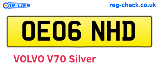 OE06NHD are the vehicle registration plates.