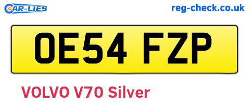 OE54FZP are the vehicle registration plates.