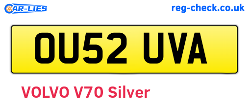 OU52UVA are the vehicle registration plates.