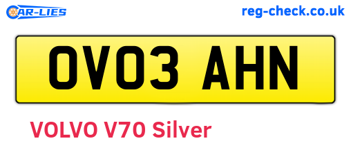OV03AHN are the vehicle registration plates.