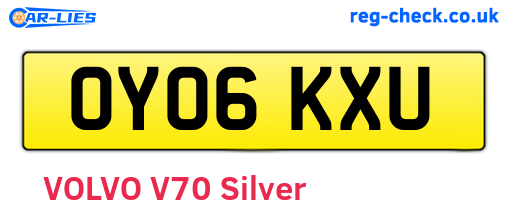 OY06KXU are the vehicle registration plates.