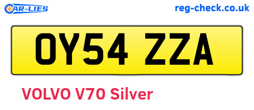 OY54ZZA are the vehicle registration plates.