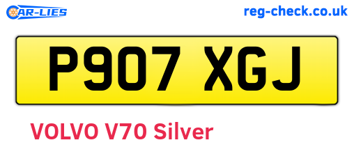 P907XGJ are the vehicle registration plates.