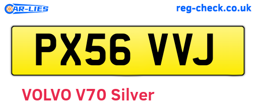PX56VVJ are the vehicle registration plates.