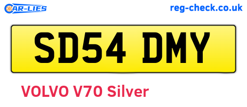 SD54DMY are the vehicle registration plates.
