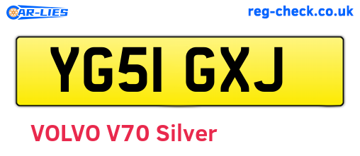 YG51GXJ are the vehicle registration plates.