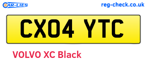 CX04YTC are the vehicle registration plates.