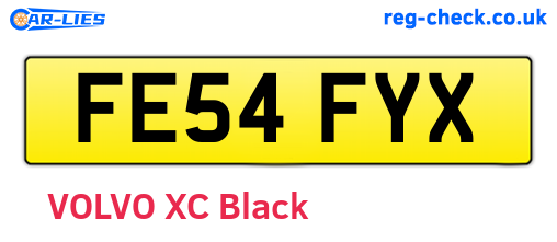 FE54FYX are the vehicle registration plates.