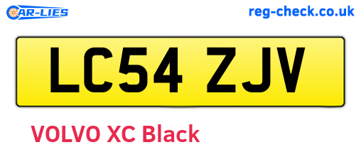 LC54ZJV are the vehicle registration plates.