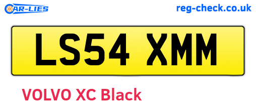 LS54XMM are the vehicle registration plates.