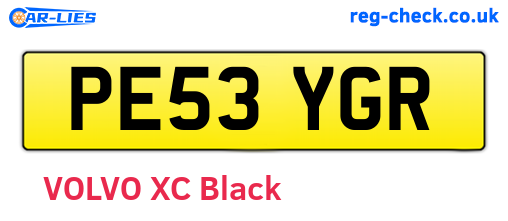 PE53YGR are the vehicle registration plates.
