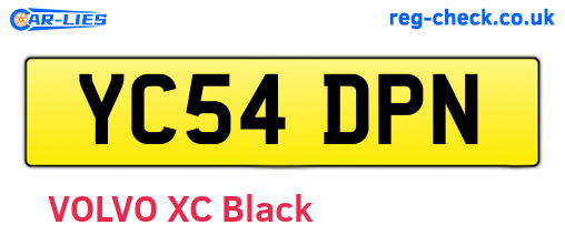 YC54DPN are the vehicle registration plates.