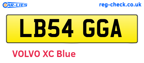 LB54GGA are the vehicle registration plates.