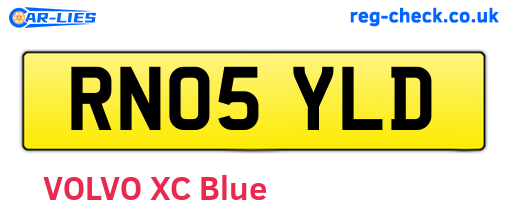 RN05YLD are the vehicle registration plates.
