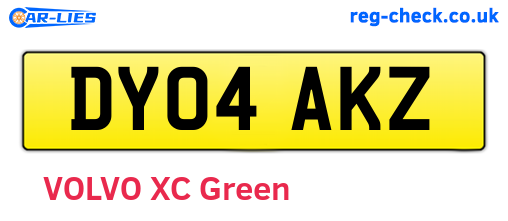 DY04AKZ are the vehicle registration plates.