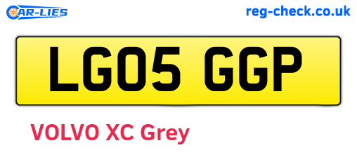 LG05GGP are the vehicle registration plates.