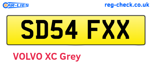 SD54FXX are the vehicle registration plates.