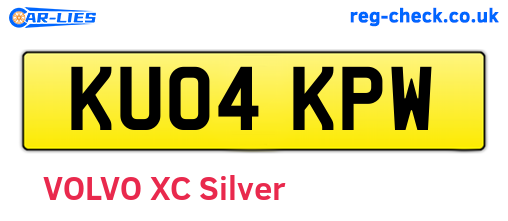 KU04KPW are the vehicle registration plates.