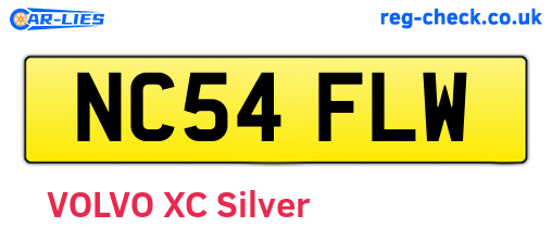 NC54FLW are the vehicle registration plates.