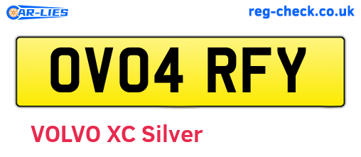 OV04RFY are the vehicle registration plates.