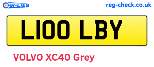 L100LBY are the vehicle registration plates.