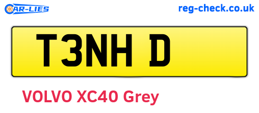 T3NHD are the vehicle registration plates.