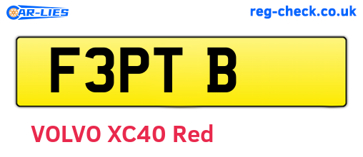 F3PTB are the vehicle registration plates.